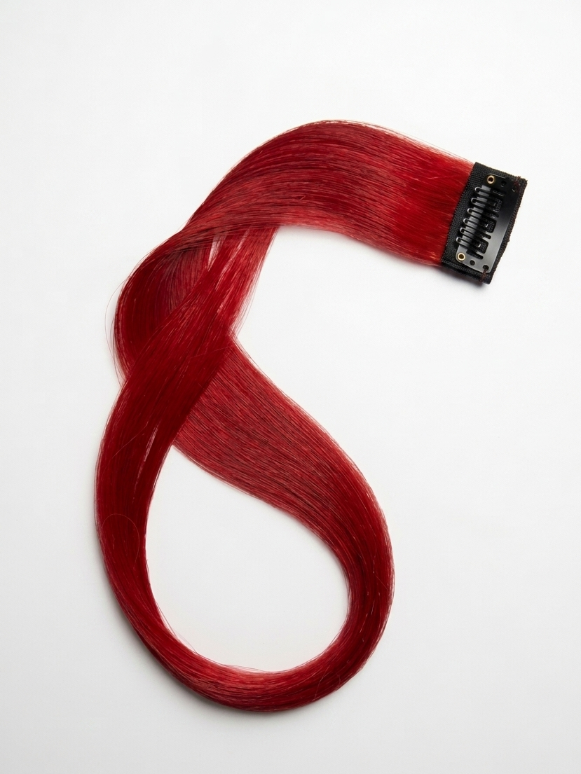 Red Clip-In Streak