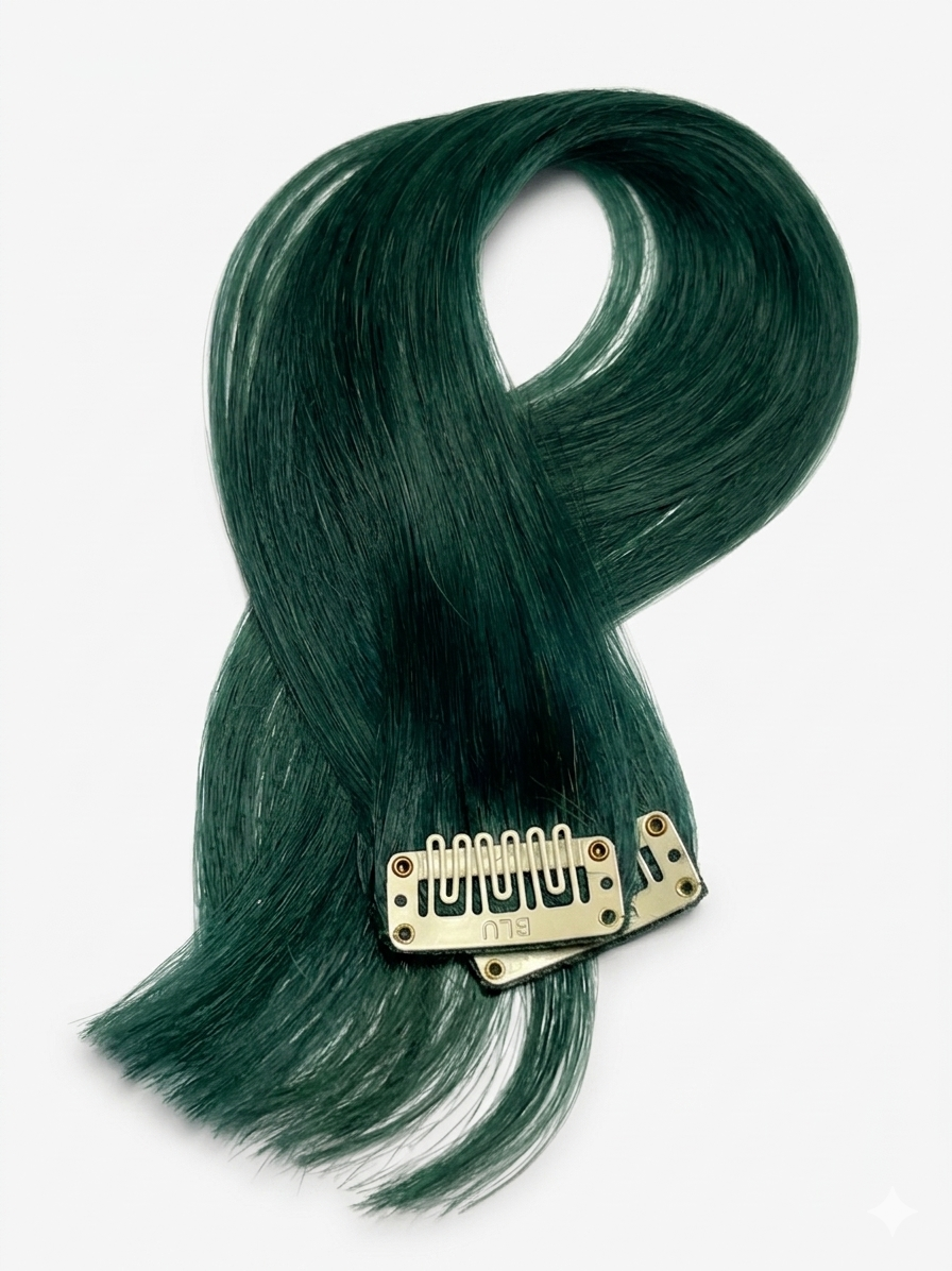 Aura Green Clip-In Streak