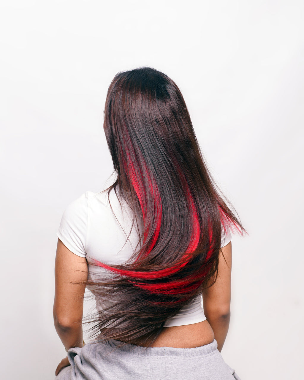 Red Clip-In Streak